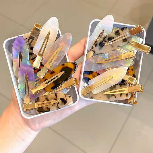 Women's Paper Bangs Broken Hair Acetate Seamless Barrettes