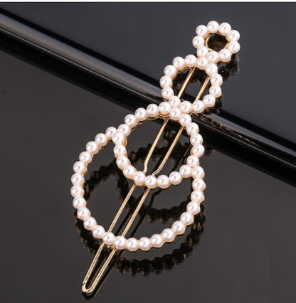 Women's Geometric Frog Buckle Clip Crown Bangs