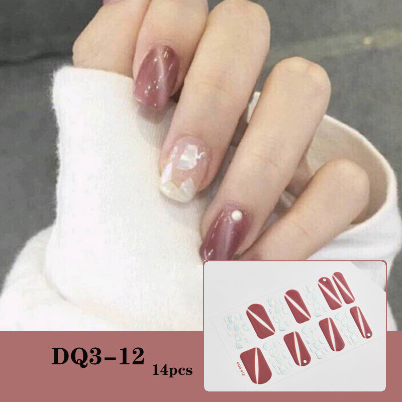 3D Laser Bronzing Nail Sticker