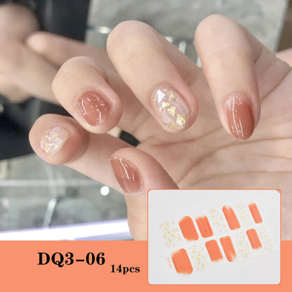 3D Laser Bronzing Nail Sticker