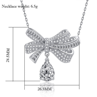 New Bowknot Series S925 Sterling Silver Fashion All-Match Small Jewelry Necklace