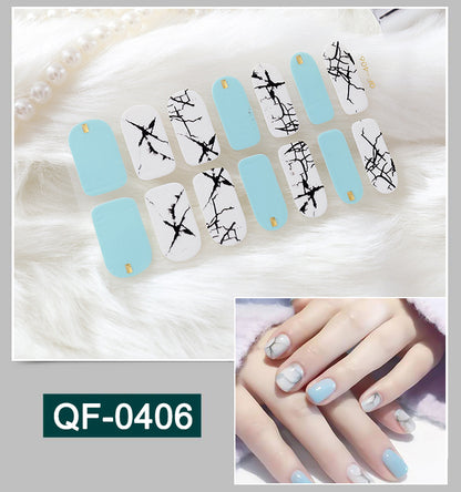 3D metal gradient nail stickers