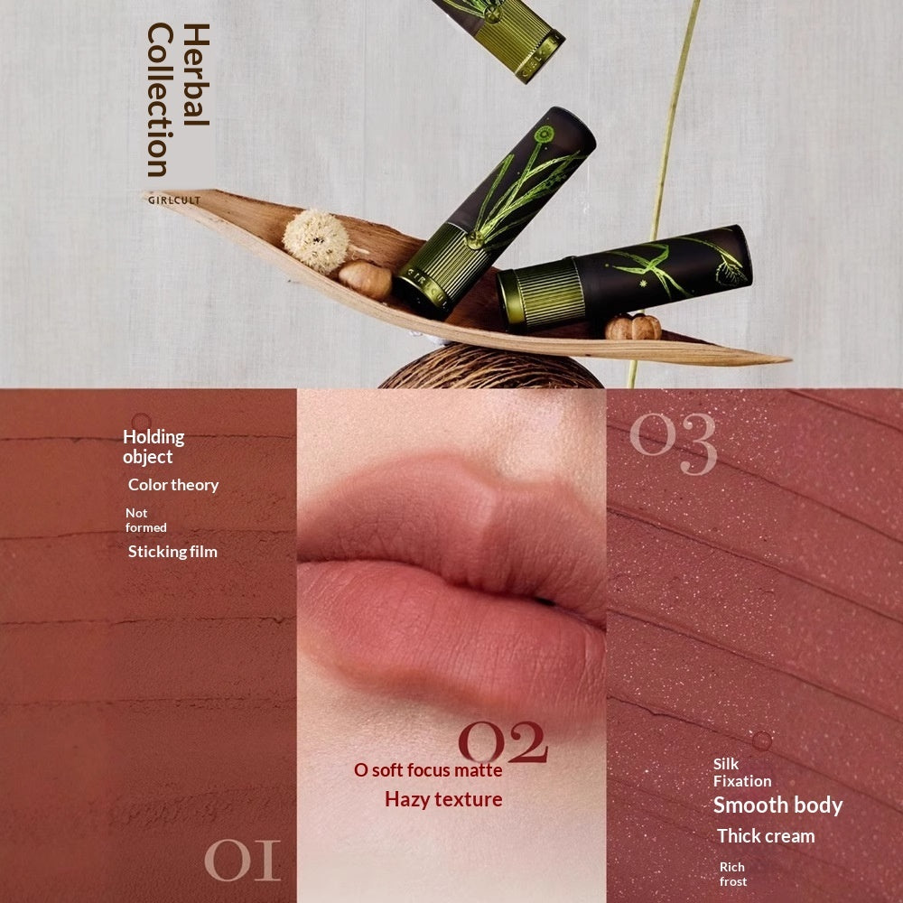 Matte Natural European And American Brown Lipstick For Fair Nude Lip Mud