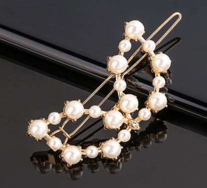 Women's Geometric Frog Buckle Clip Crown Bangs