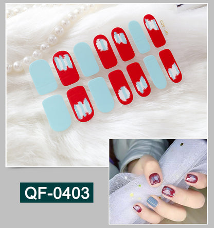 3D metal gradient nail stickers