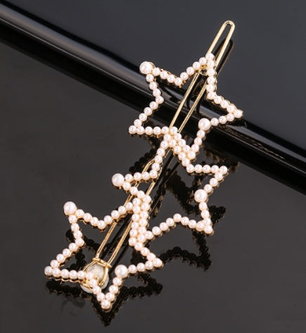 Women's Geometric Frog Buckle Clip Crown Bangs