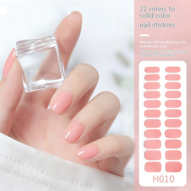 Simple Solid Color Nail Stickers