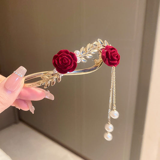 Korean Temperament Rose Wheat Ear Hair Clip