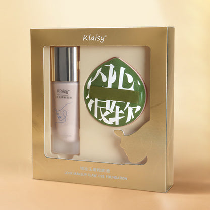Klaisy Lock Makeup Flawless Liquid Foundation Sets Of Boxes Concealer Lasting