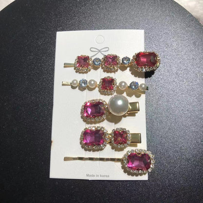 Vintage Super Emerald Rhinestone Hair Clip