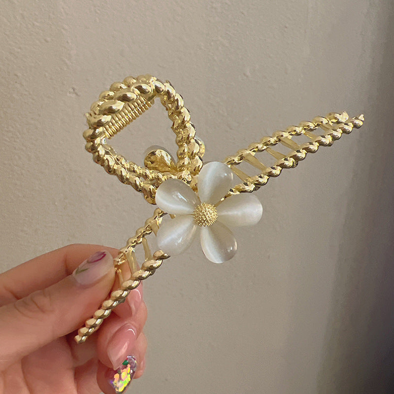 Retro Delicate Micro Inlaid Flower Clip