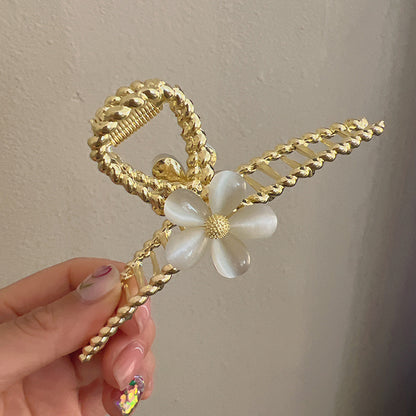 Retro Delicate Micro Inlaid Flower Clip