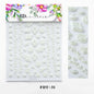 Flower series relief nail stickers