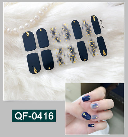 3D metal gradient nail stickers