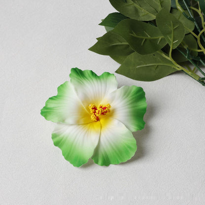 Simulation Hibiscus Hair Clip Women Atmosphere Seaside Photography Headwear Flower Side Clip