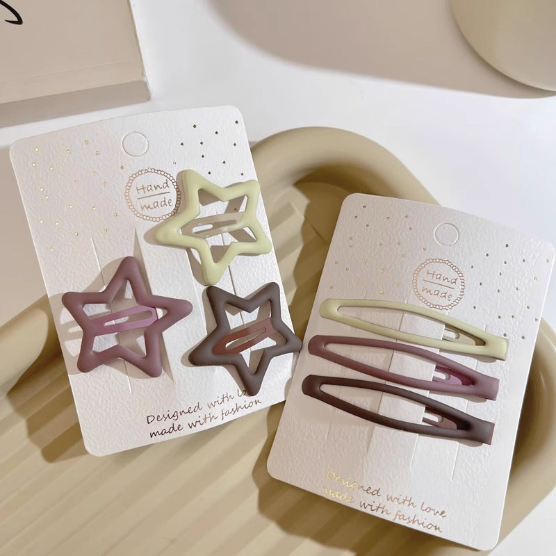 Simple Frosted Star Hairpin Finishing Small Hairpin