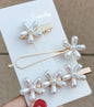 Simple Side Clip Girl Heart Pearl One Word Clip Bangs Clip Set