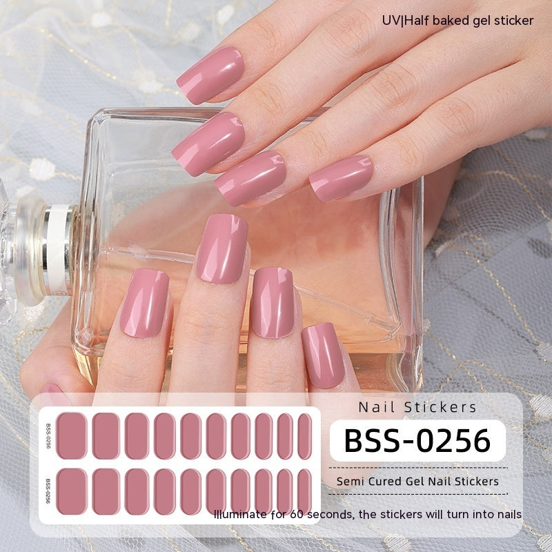 Solid Color Gel Nail Stickers