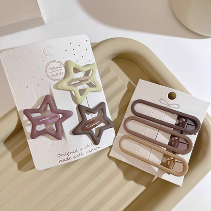 Simple Frosted Star Hairpin Finishing Small Hairpin