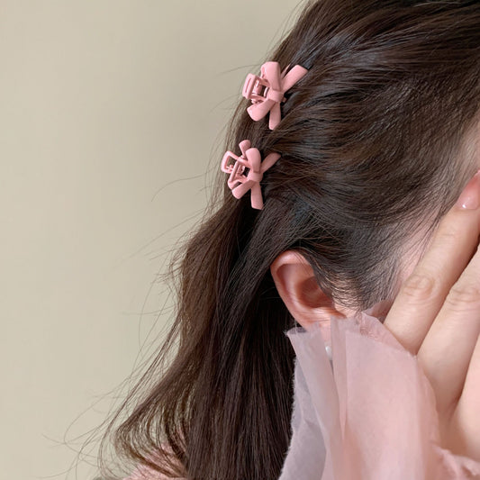 Bow Small Jaw Clip Bangs Broken Female