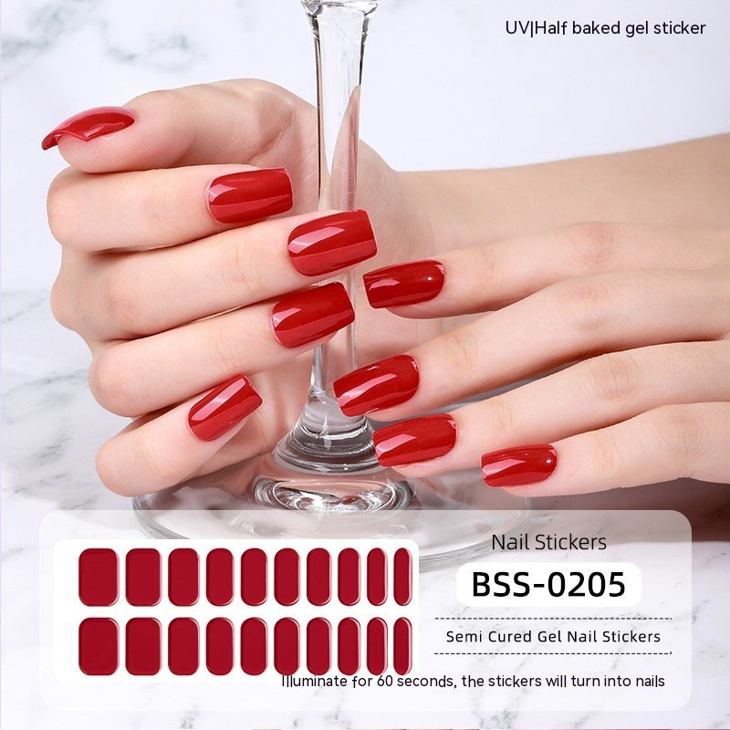 Solid Color Gel Nail Stickers