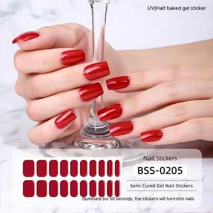 Solid Color Gel Nail Stickers