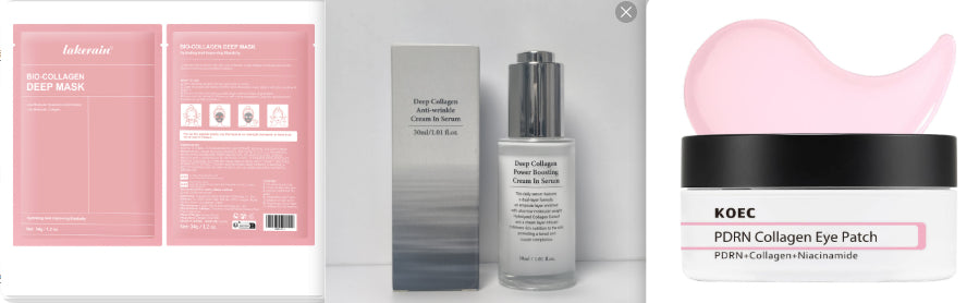 Cross-border Lakerain Collagen Facial Masks Set Face Hydrating Tight To Brighten Hydrogel Mask At Night