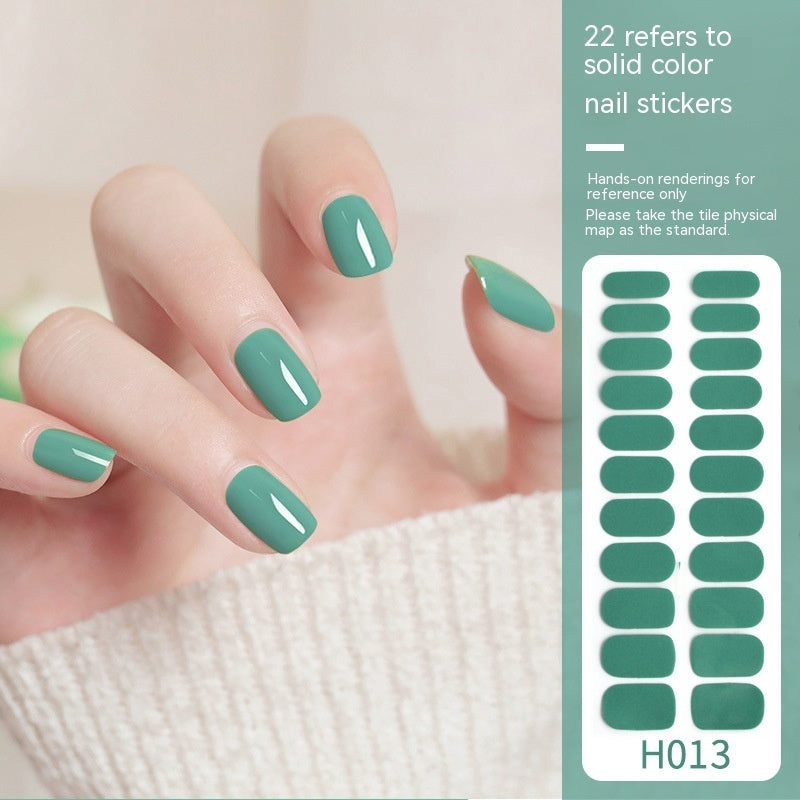 Simple Solid Color Nail Stickers