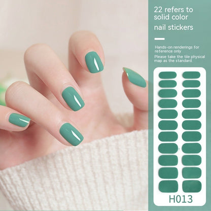 Simple Solid Color Nail Stickers