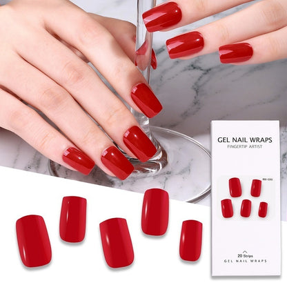 Solid Color Gel Nail Stickers