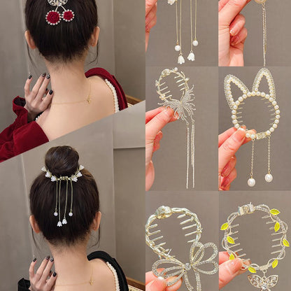 Tulip Tassel Hairpin Back Head Grip Clip
