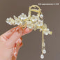 Women's Fashion Large Butterfly Tassel Barrettes
