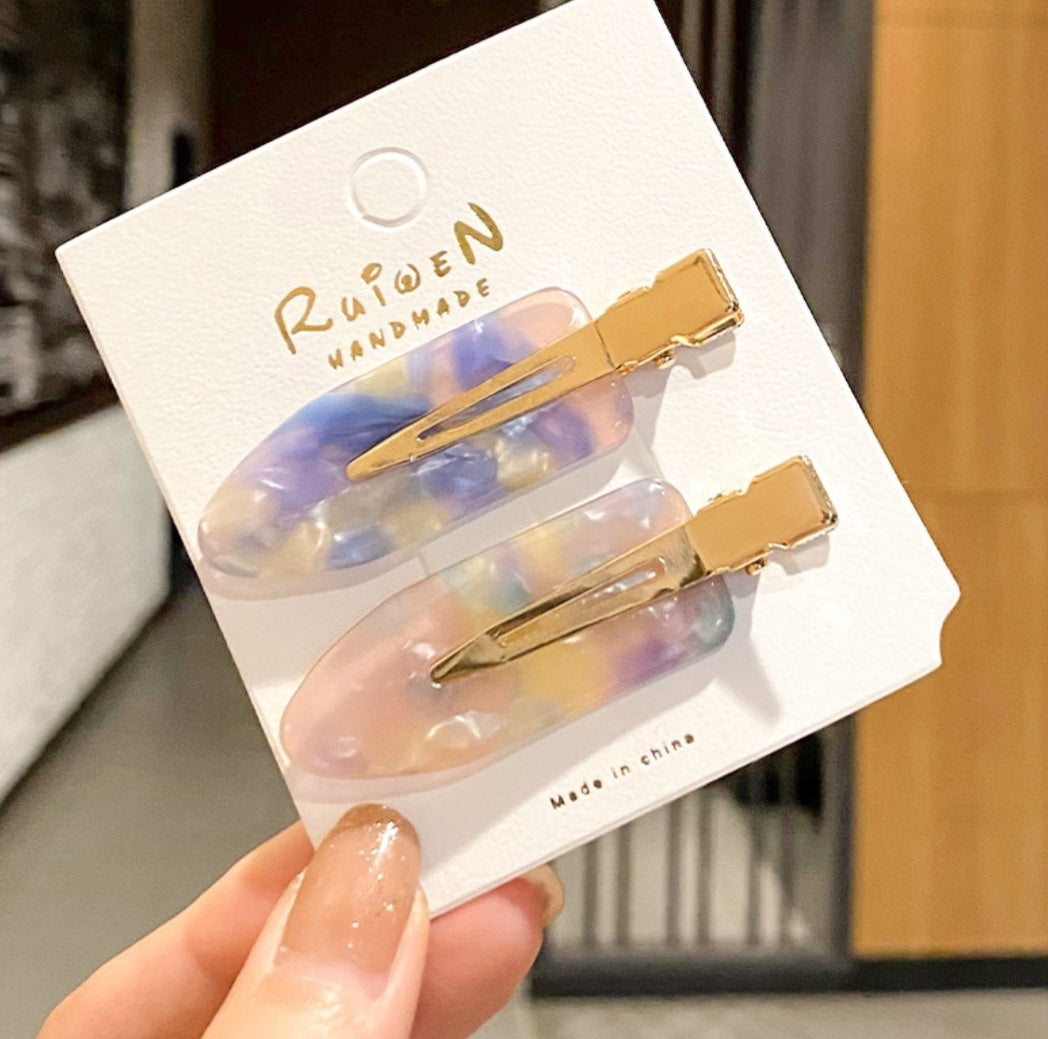 Women's Paper Bangs Broken Hair Acetate Seamless Barrettes