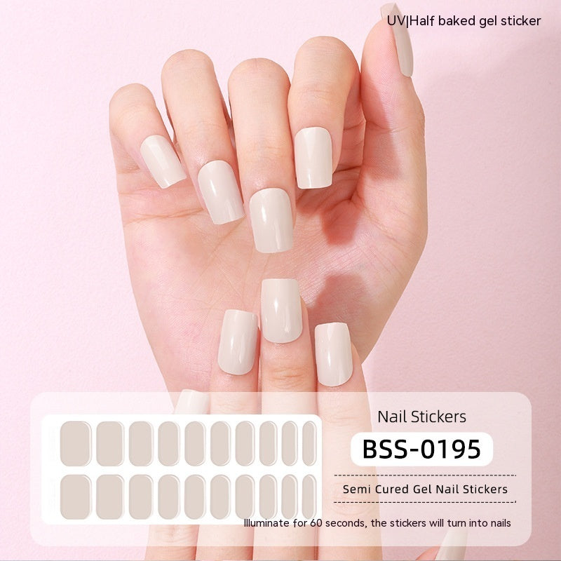 Solid Color Gel Nail Stickers