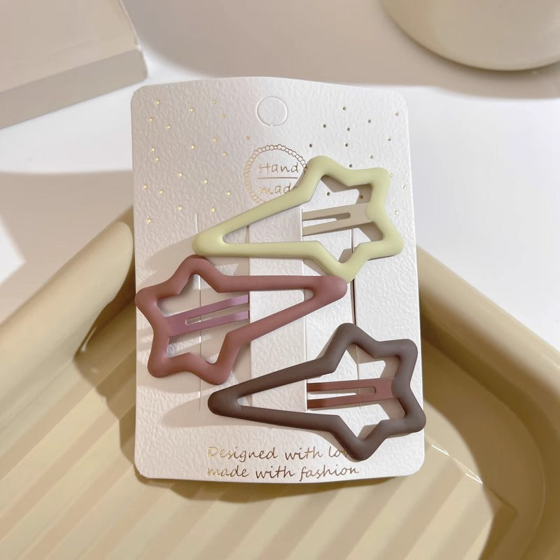 Simple Frosted Star Hairpin Finishing Small Hairpin