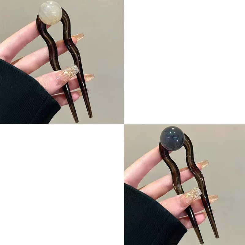 Ball Retro Simple U-shaped Hair Pin Headdress Barrettes