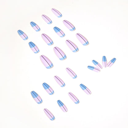 Nail Enhancement Blue French Patch