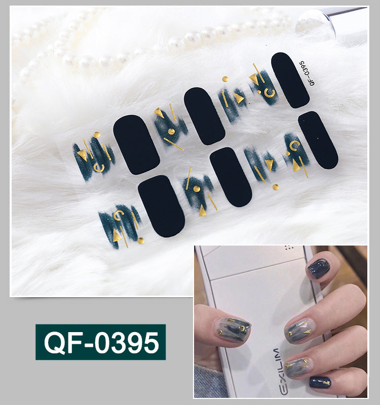 3D metal gradient nail stickers