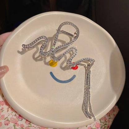 Women's Fashion Large Butterfly Tassel Barrettes