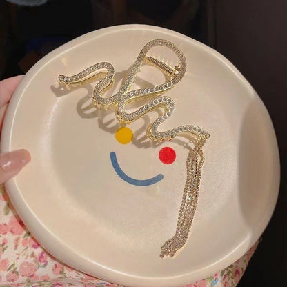 Women's Fashion Large Butterfly Tassel Barrettes