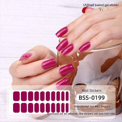Solid Color Gel Nail Stickers