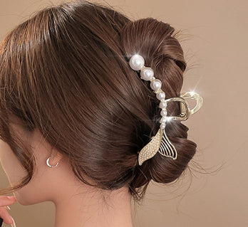 Diamond Pearl Gingko Leaf Butterfly Tulip Hairpin