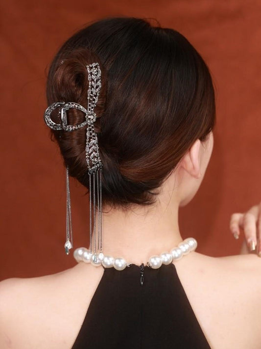 Alloy Hair Accessories Black Tassel Grip
