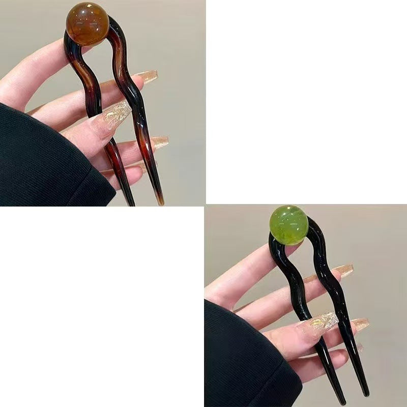 Ball Retro Simple U-shaped Hair Pin Headdress Barrettes