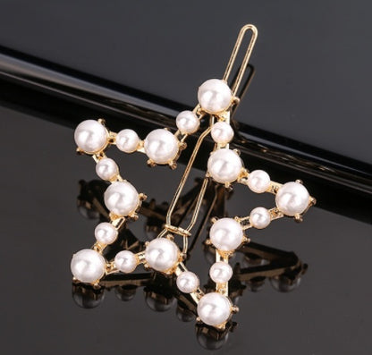 Women's Geometric Frog Buckle Clip Crown Bangs