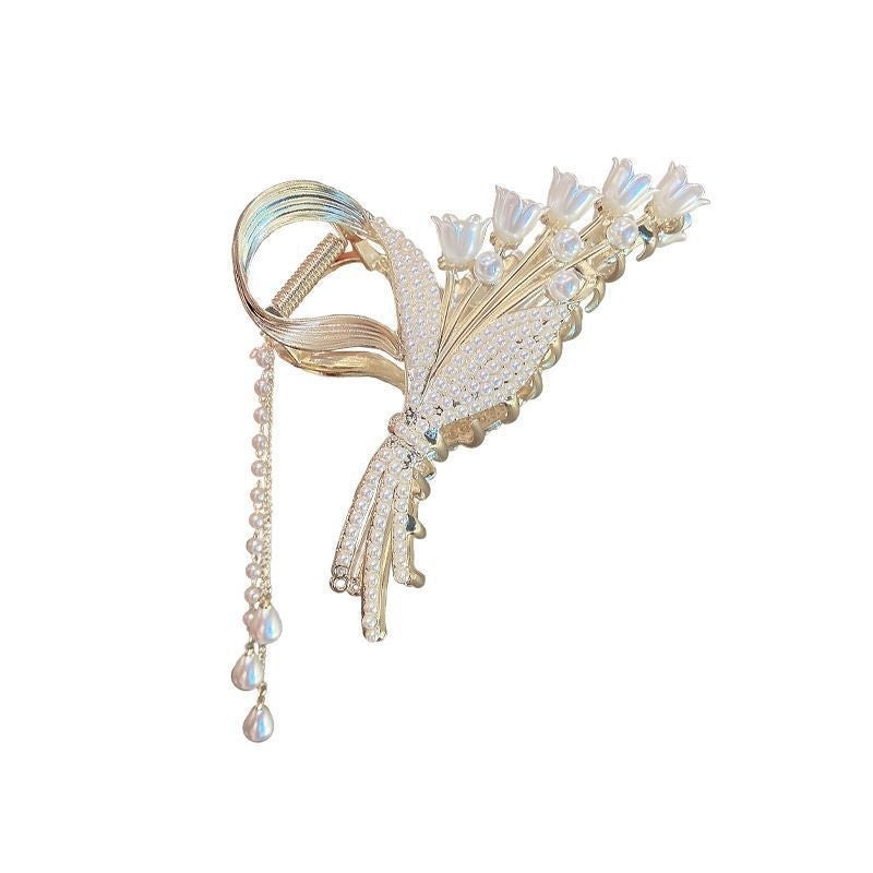 Women's Fashion Large Butterfly Tassel Barrettes