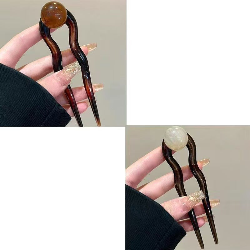 Ball Retro Simple U-shaped Hair Pin Headdress Barrettes