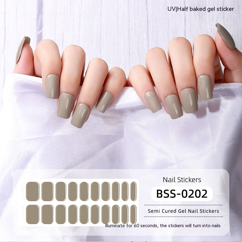 Solid Color Gel Nail Stickers