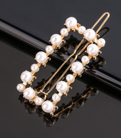 Women's Geometric Frog Buckle Clip Crown Bangs