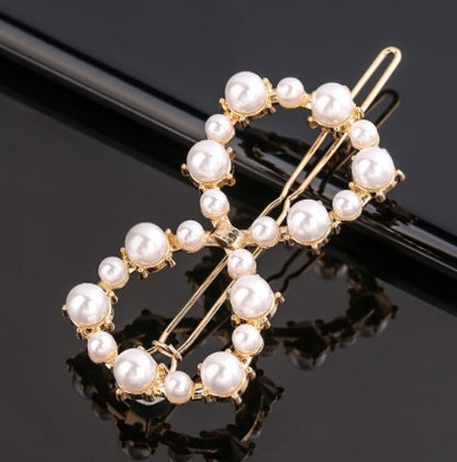 Women's Geometric Frog Buckle Clip Crown Bangs